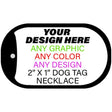 Personalized Design Your Own Custom Novelty Aluminum Dog Tag Necklace | 2" x 1" Necklace