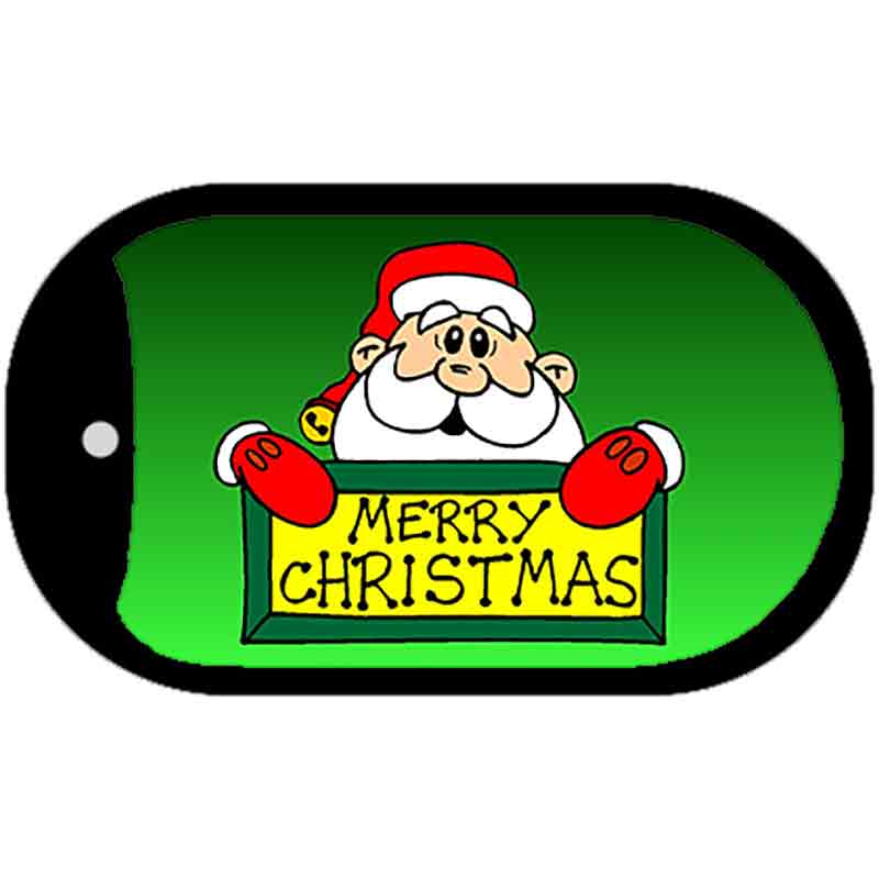 Merry Christmas Santa Novelty Metal Dog Tag Necklace DT-XMAS-01