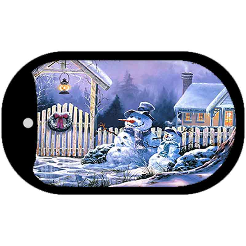 Snowmen Novelty Metal Dog Tag Necklace DT-XMAS-04