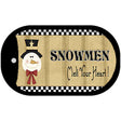 Snowmen Melt Your Heart Novelty Metal Dog Tag Necklace DT-XMAS-17