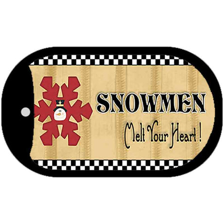 Snowflake Snowmen Melt Your Heart Novelty Metal Dog Tag Necklace DT-XMAS-18