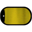 Yellow Metallic Solid Novelty Metal Dog Tag Necklace