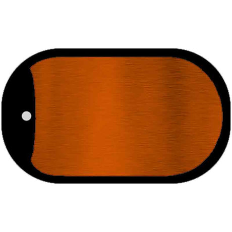 Orange Metallic Solid Novelty Metal Dog Tag Necklace