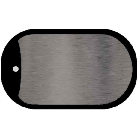 Grey Metallic Solid Novelty Metal Dog Tag Necklace