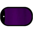 Purple Metallic Solid Novelty Metal Dog Tag Necklace