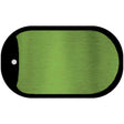 Lime Green Metallic Solid Novelty Metal Dog Tag Necklace