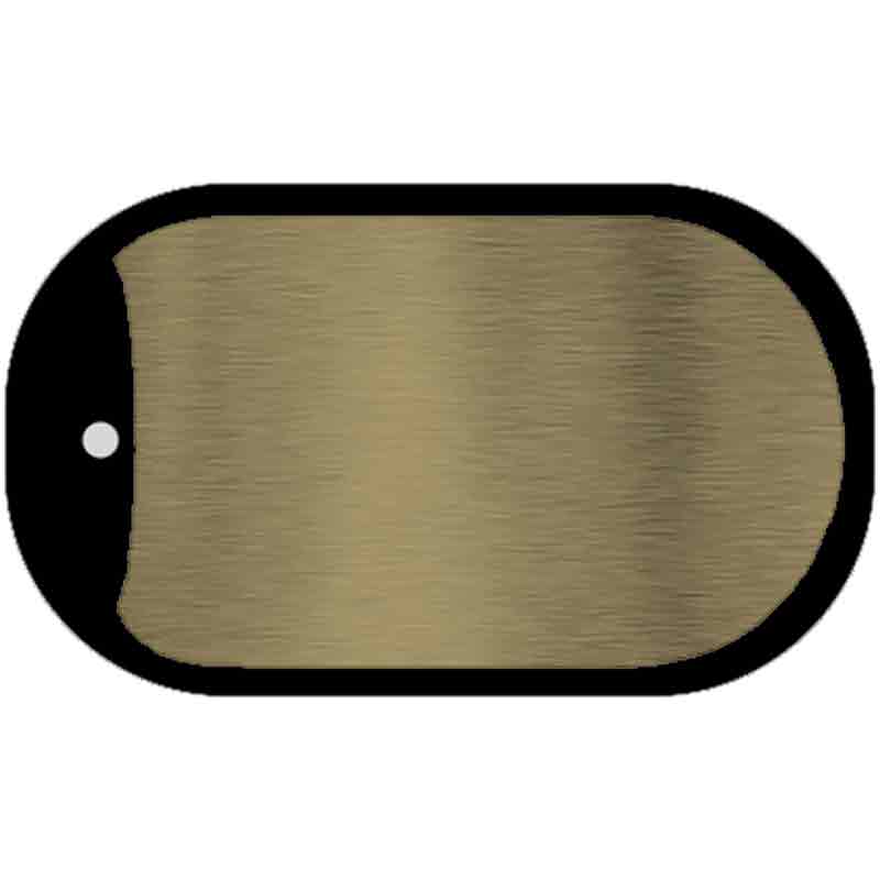 Gold Metallic Solid Novelty Metal Dog Tag Necklace