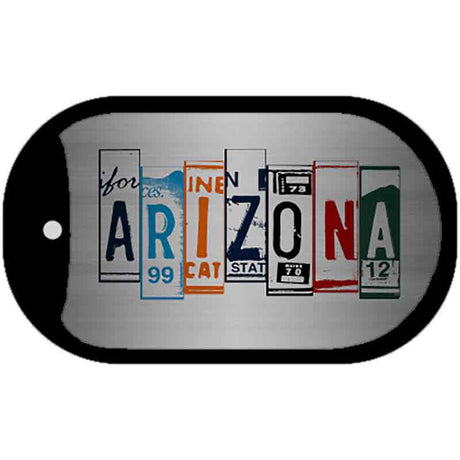 Arizona License Plate Art Novelty Metal Dog Tag Necklace