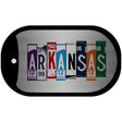 Arkansas License Plate Art Novelty Metal Dog Tag Necklace