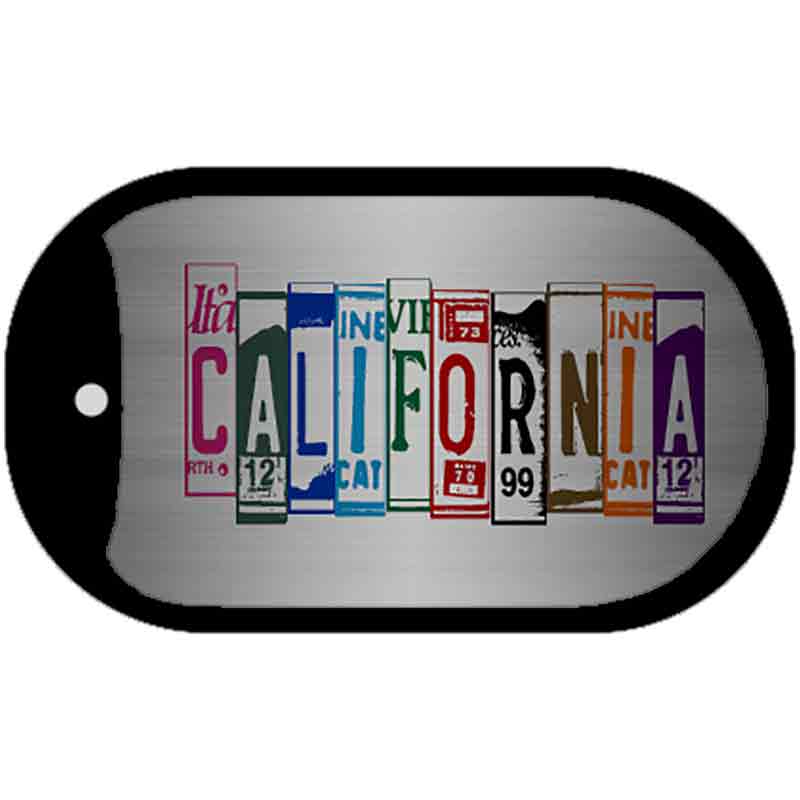 California License Plate Art Novelty Metal Dog Tag Necklace