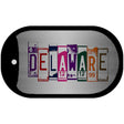 Delaware License Plate Art Novelty Metal Dog Tag Necklace