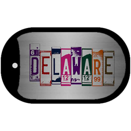 Delaware License Plate Art Novelty Metal Dog Tag Necklace