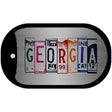 Georgia License Plate Art Novelty Metal Dog Tag Necklace