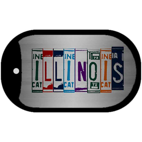 Illinois License Plate Art Novelty Metal Dog Tag Necklace