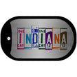 Indiana License Plate Art Novelty Metal Dog Tag Necklace