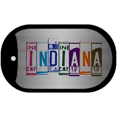 Indiana License Plate Art Novelty Metal Dog Tag Necklace