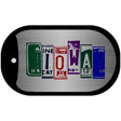 Iowa License Plate Art Novelty Metal Dog Tag Necklace