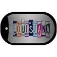 Louisiana License Plate Art Novelty Metal Dog Tag Necklace