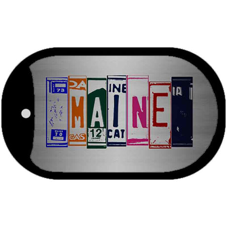 Maine License Plate Art Novelty Metal Dog Tag Necklace