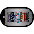 Massachusetts License Plate Art Novelty Metal Dog Tag Necklace