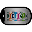 Michigan License Plate Art Novelty Metal Dog Tag Necklace