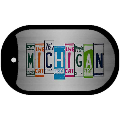 Michigan License Plate Art Novelty Metal Dog Tag Necklace