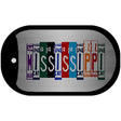 Mississippi License Plate Art Novelty Metal Dog Tag Necklace