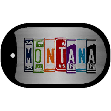 Montana License Plate Art Novelty Metal Dog Tag Necklace