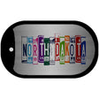 North Dakota License Plate Art Novelty Metal Dog Tag Necklace