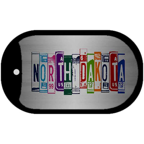 North Dakota License Plate Art Novelty Metal Dog Tag Necklace