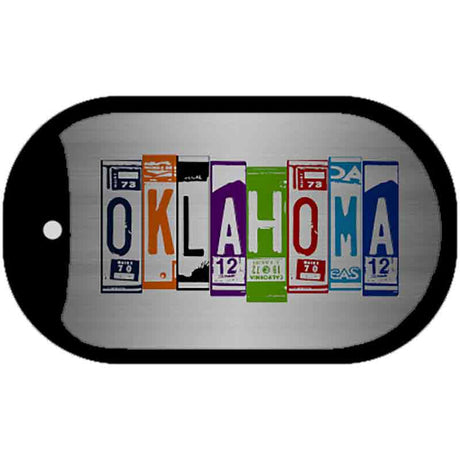 Oklahoma License Plate Art Novelty Metal Dog Tag Necklace