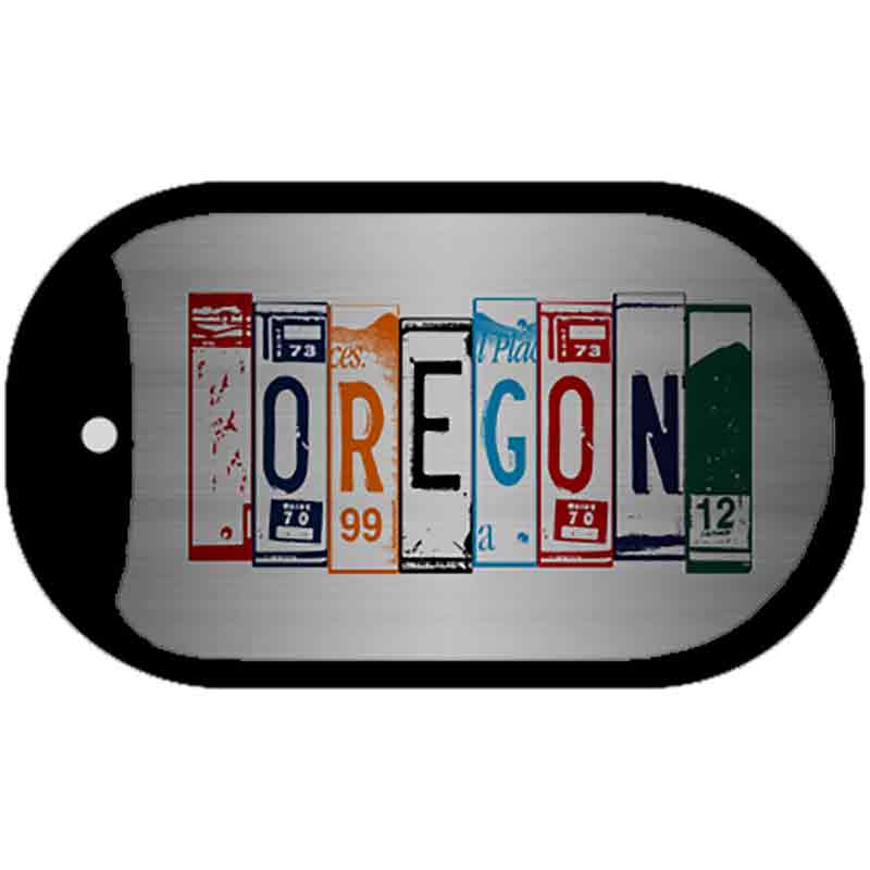 Oregon License Plate Art Novelty Metal Dog Tag Necklace