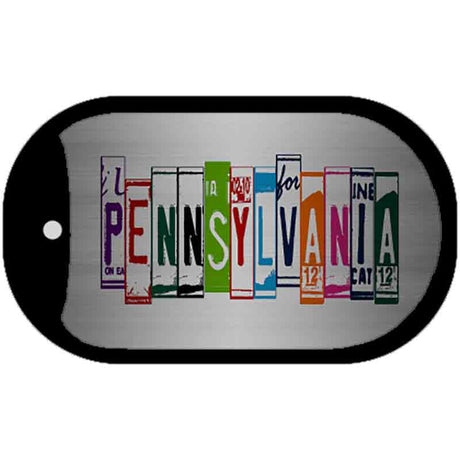 Pennsylvania License Plate Art Novelty Metal Dog Tag Necklace