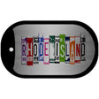 Rhode Island License Plate Art Novelty Metal Dog Tag Necklace