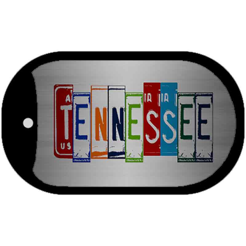 Tennessee License Plate Art Novelty Metal Dog Tag Necklace