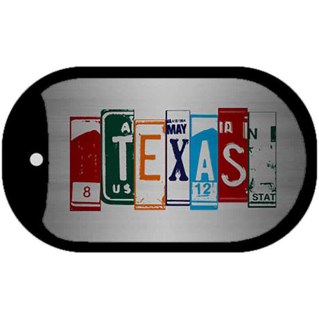 Texas License Plate Art Novelty Metal Dog Tag Necklace