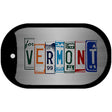 Vermont License Plate Art Novelty Metal Dog Tag Necklace