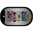 Washington License Plate Art Novelty Metal Dog Tag Necklace