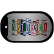 West Virginia License Plate Art Brushed Chrome Novelty Metal Dog Tag Necklace