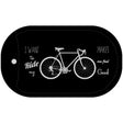 Bike Black Brushed Chrome Novelty Metal Dog Tag Necklace