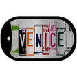 Venice License Plate Art Brushed Chrome Novelty Metal Dog Tag Necklace