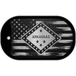 Arkansas Carbon Fiber Brushed Aluminum Novelty Metal Dog Tag Necklace DTC-1096