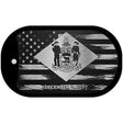 Delaware Carbon Fiber Brushed Aluminum Novelty Metal Dog Tag Necklace DTC-1100