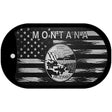 Montana Carbon Fiber Brushed Aluminum Novelty Metal Dog Tag Necklace DTC-1118