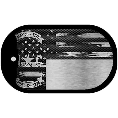 North Carolina Carbon Fiber Brushed Aluminum Novelty Metal Dog Tag Necklace DTC-1125