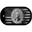 Washington Carbon Fiber Brushed Aluminum Novelty Metal Dog Tag Necklace DTC-1139