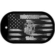 Wisconsin Carbon Fiber Brushed Aluminum Novelty Metal Dog Tag Necklace DTC-1141