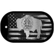 Wyoming Carbon Fiber Brushed Aluminum Novelty Metal Dog Tag Necklace DTC-1142