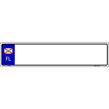 Florida Blank Novelty Metal European License Plate Tag EP-009