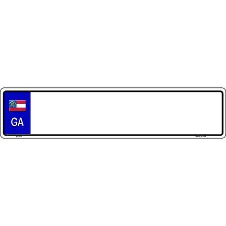 Georgia Blank Novelty Metal European License Plate Tag EP-010